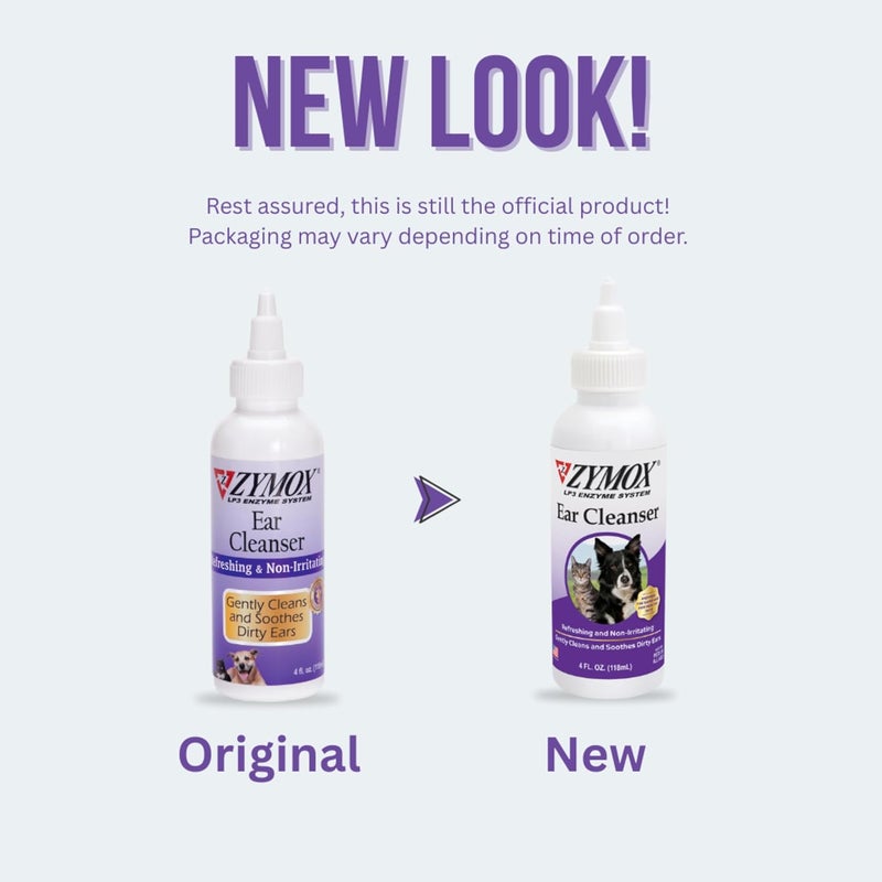 ZYMOX Ear Cleanser for Cats and Dogs - 4 oz. Bottle - Gentle and Non-Irritating Ear Cleaning Solution - Image 2