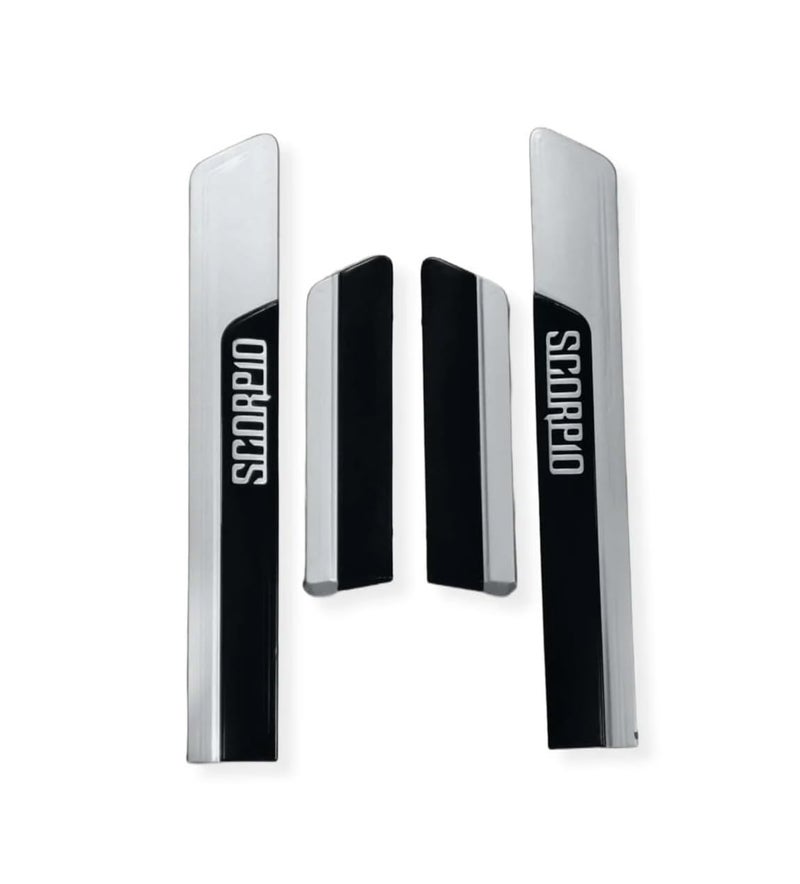 AUTOXYGEN Side Protective Door Cladding/Door Beading Black And Silver For Scorpio - Image 1