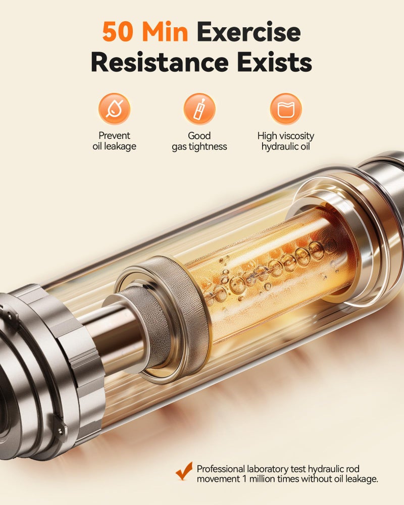 Nice Day جهاز نيسداي للتمارين، جهاز خطوات مصغر مع أحزمة مقاومة لمعدات التمرين المنزلية بسعة تحميل 300 رطل، جهاز خطوات هيدروليكي مع شاشة LCD رمادي فضي - Image 3