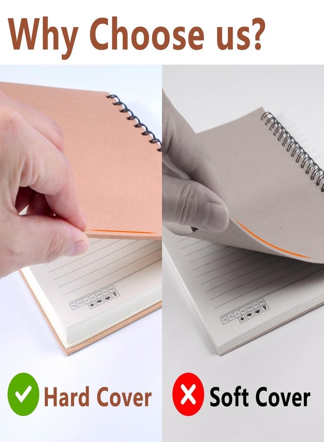 YOTNUS 3 Pack Spiral Notebooks 5.83"x8.27", A5 Spiral Notebook Journal, 100 Sheets (200 Pages), with Kraft Hard Cover, Ruled Lined for Work, School, College Students, Gifts - Image 3