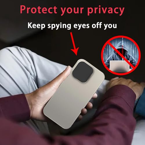 EYSOFT Privacy Cover Compatible for iPhone 16 Pro/16 Pro Max with Front Camera Cover,Protect Privacy and Security,Open/Close Face Recogition Anti-Spy Camera Cover, Easy-Adhesive Design-2Pack Black - Image 5