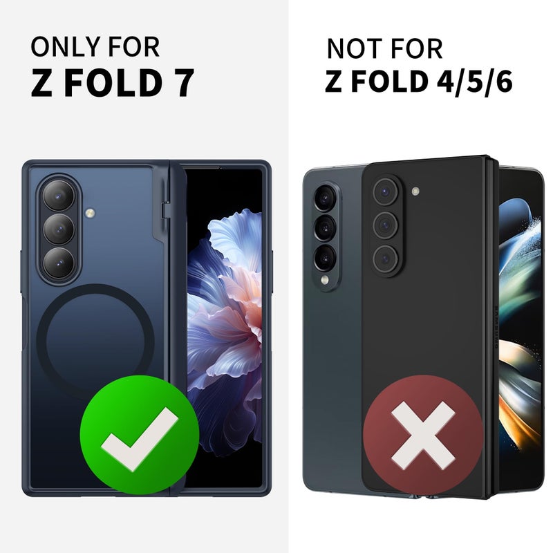 MOBOSI Magnetic for Z Fold 7 Case with Privacy Screen Protector, Samsung Galaxy Z Fold7 Cover[Compatible with Magsafe & Full Body Hinge Protection] Shockproof Phone Cases for zfold 7, Black - Image 5