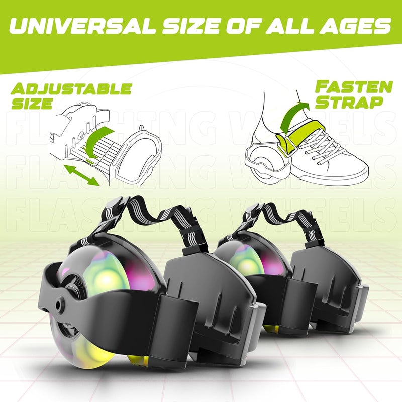 Tygatec Flashing LED Roller- Light-Up Adjustable Skates for Kids & Adults - Glowing Colorful Wheels for Night Skating - Inline Skates with Illuminated Wheels for Fun Outdoor Activities - Image 2