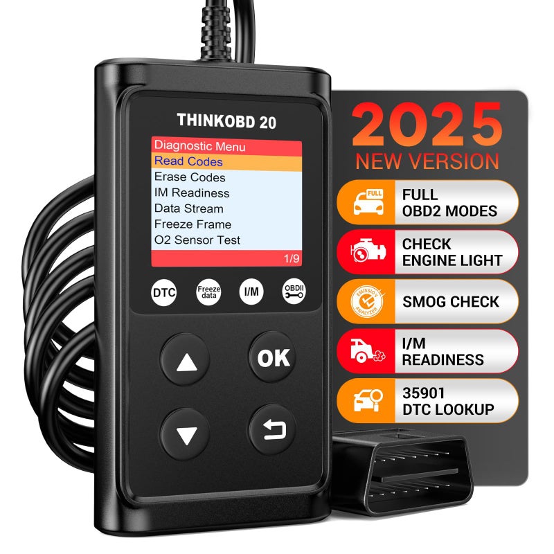 THINKCAR OBD2 Scanner ThinkOBD 20 Code Reader, Clear Engine Fault Light, OBD Reader with Reset EVAP/O2 Sensor Test I/M Readiness Live Data Diagnostic Scan Tool for All OBDII Cars Since 1996 - Image 1