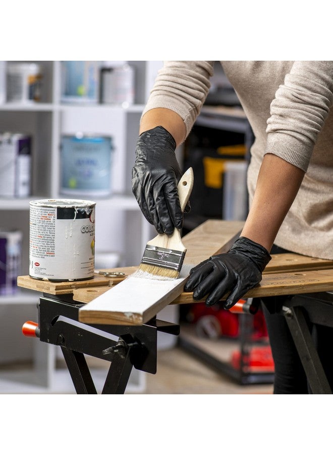 Comfy Package [100 Count HEAVY DUTY Black Nitrile Gloves Disposable Latex Free, 6 Mil Extra Strength, Powder Free, Chemical Resistant, Textured Fingertips - Small - Image 3