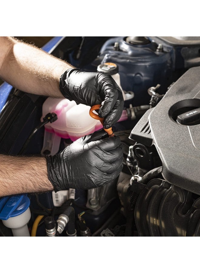 Comfy Package [100 Count HEAVY DUTY Black Nitrile Gloves Disposable Latex Free, 6 Mil Extra Strength, Powder Free, Chemical Resistant, Textured Fingertips - Small - Image 4