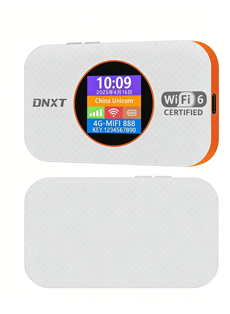 كلوزيلي راوتر واي فاي جيبي 4G، راوتر واي فاي محمول، راوتر CPE لاسلكي، مودم LTE، WiFi 6، شاشة عرض الوقت ومستوى البطارية، توصيل وتشغيل فوري، بطارية 3000mAh، زر WPS بلمسة واحدة، تشفير WPA/WPA2، يدعم حتى 12 جهاز، مناسب للسفر والألعاب والاستخدام المنزلي (أبيض) - Image 2