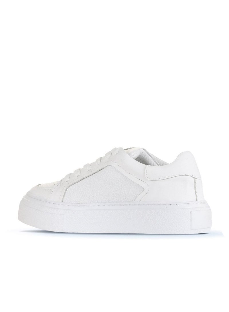BUENO Women's Leather Sneakers – Modern Lace-Up Design with Padded Collar and Perforated Detailing for Everyday Comfort - Image 4