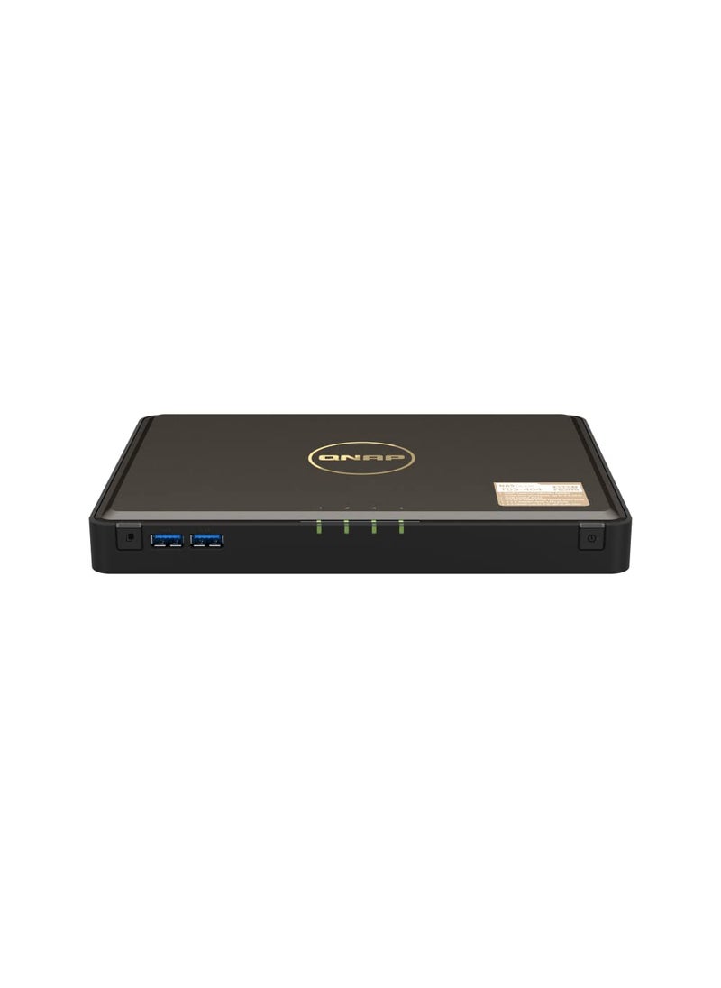 QNAP QNAP TBS-464-8G-US 4 Bay M.2 NVMe SSD NASbook Intel Celeron N5105/N5095 4-core CPU, 8GB DDR4 Memory, and 2.5GbE (1G/100M/10M) Network Connectivity (Diskless)  - Image 1
