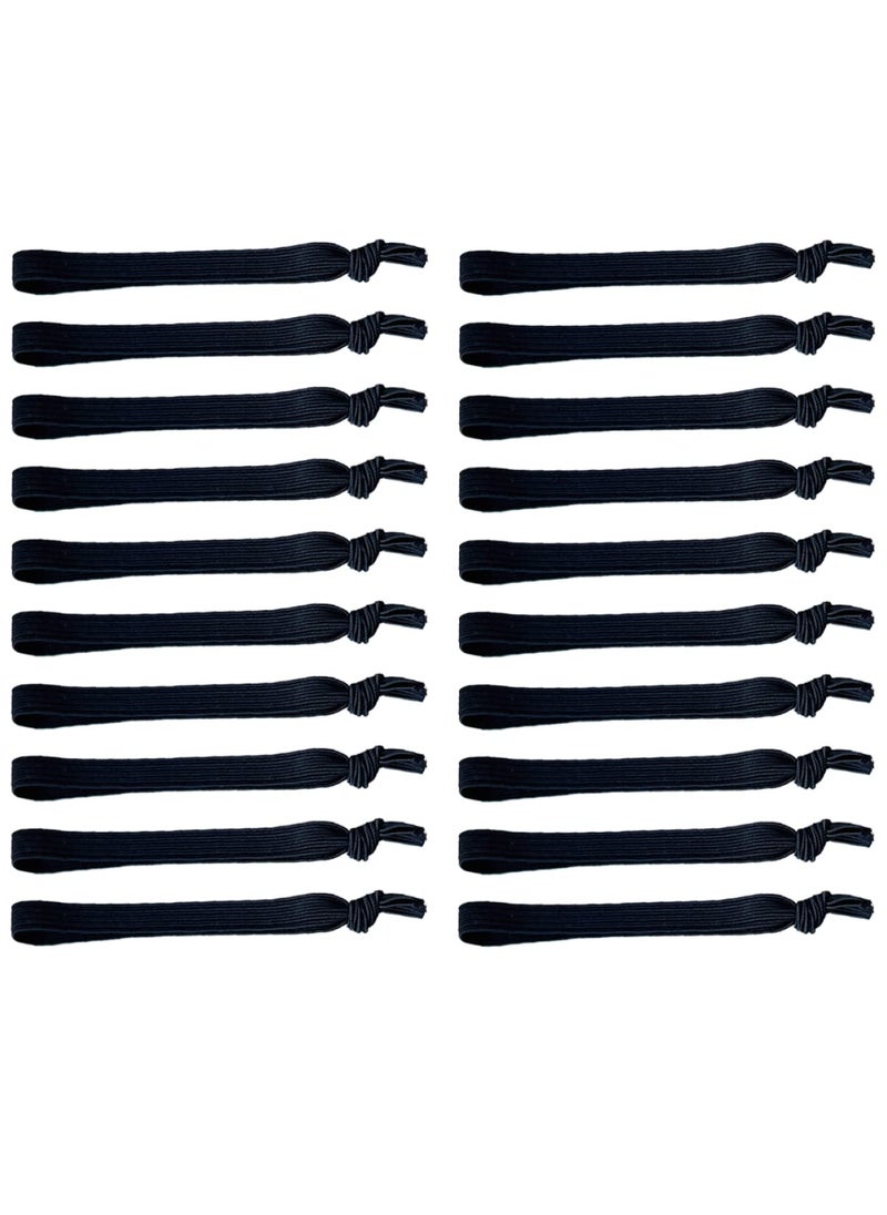 KALLORY - KALLORY Pull Men Knotted Hair No Mens Band Adjustable Black Rings Bands Hairbands Elastic Ties Accessory for Male Elastics Holders Flat Ponytail Accessories Scrunchies Flexible Ropes - Image 1