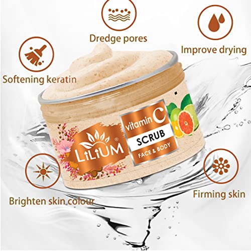 Lilium Vitamin C Face & Body Scrub, 250g - Image 2