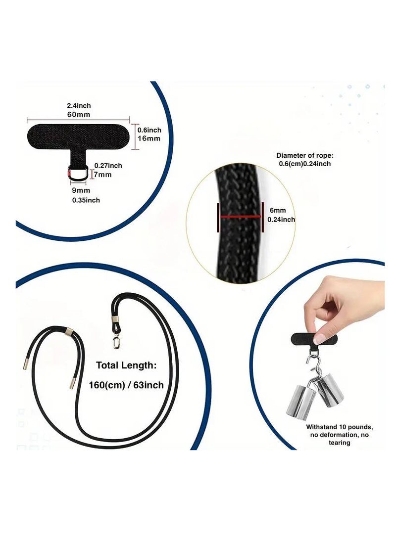 Generic - Phone Lanyard for Mobile Strap String Multipurpose Hand Wrist Strap Cross Body Shoulder Strap for Hand Free Carrying Keychain for Cellphone Camera Keys ID Card USB Flash Drive -10mm - Image 1