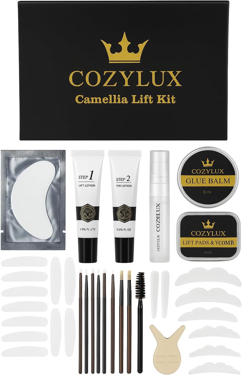 CozyLux Lash Lift Kit Professional Eyelash Perm Kit for LongLasting Curl Natural Eyelash Lifting SemiPermanent Curling DIY Lash Lift at Home or Salon Use