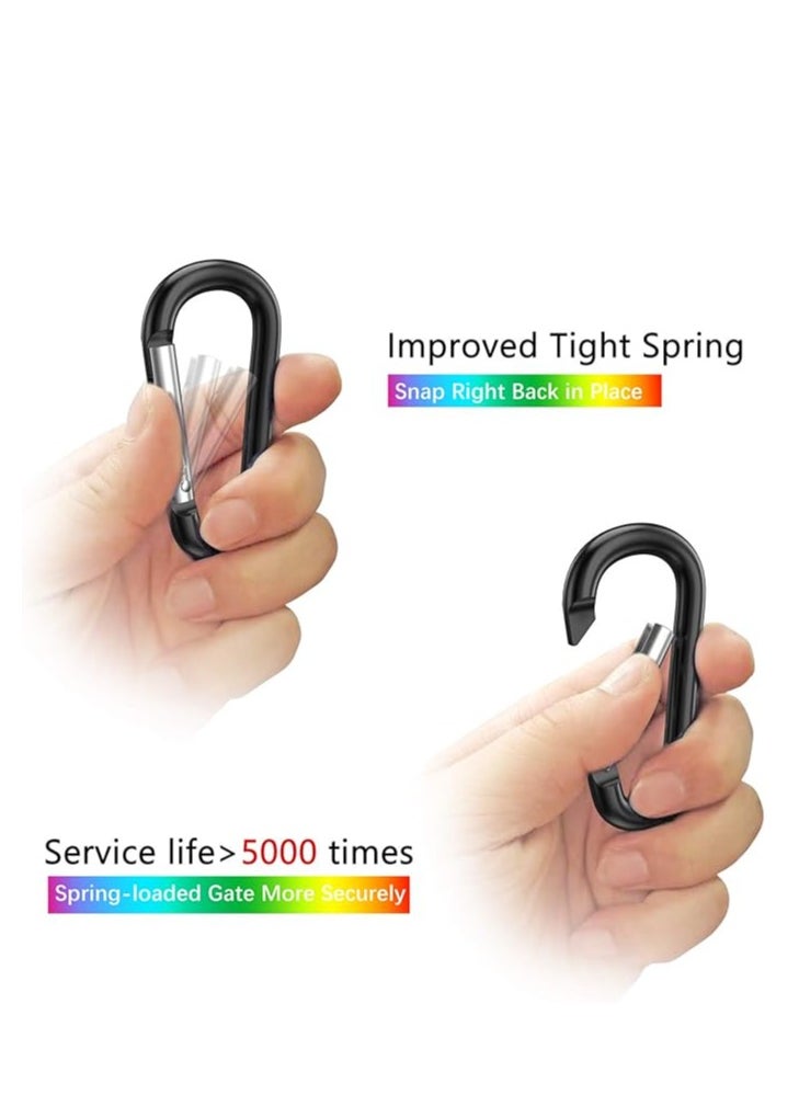 Generic 3" Aluminum Carabiner D Ring, Caribeener Clips, Spring Snap Hook for Keychain Clip, Set of 10  - Image 3