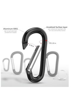 Generic 3" Aluminum Carabiner D Ring, Caribeener Clips, Spring Snap Hook for Keychain Clip, Set of 10  - Image 4