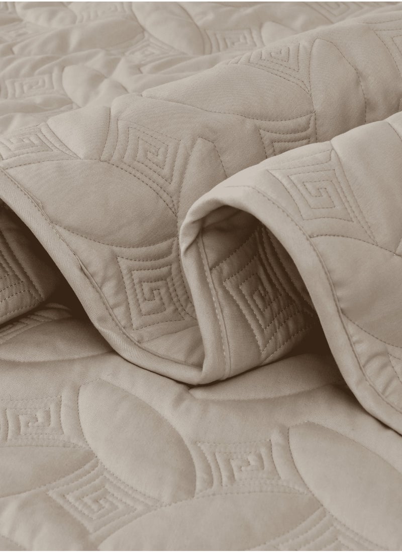 Master Home Textile - 3Piece Microfiber Bedspread Set Fits 120 x 200 cm Single Size Bed Single Size Compressed Comforter Set Elmira Series - Image 1