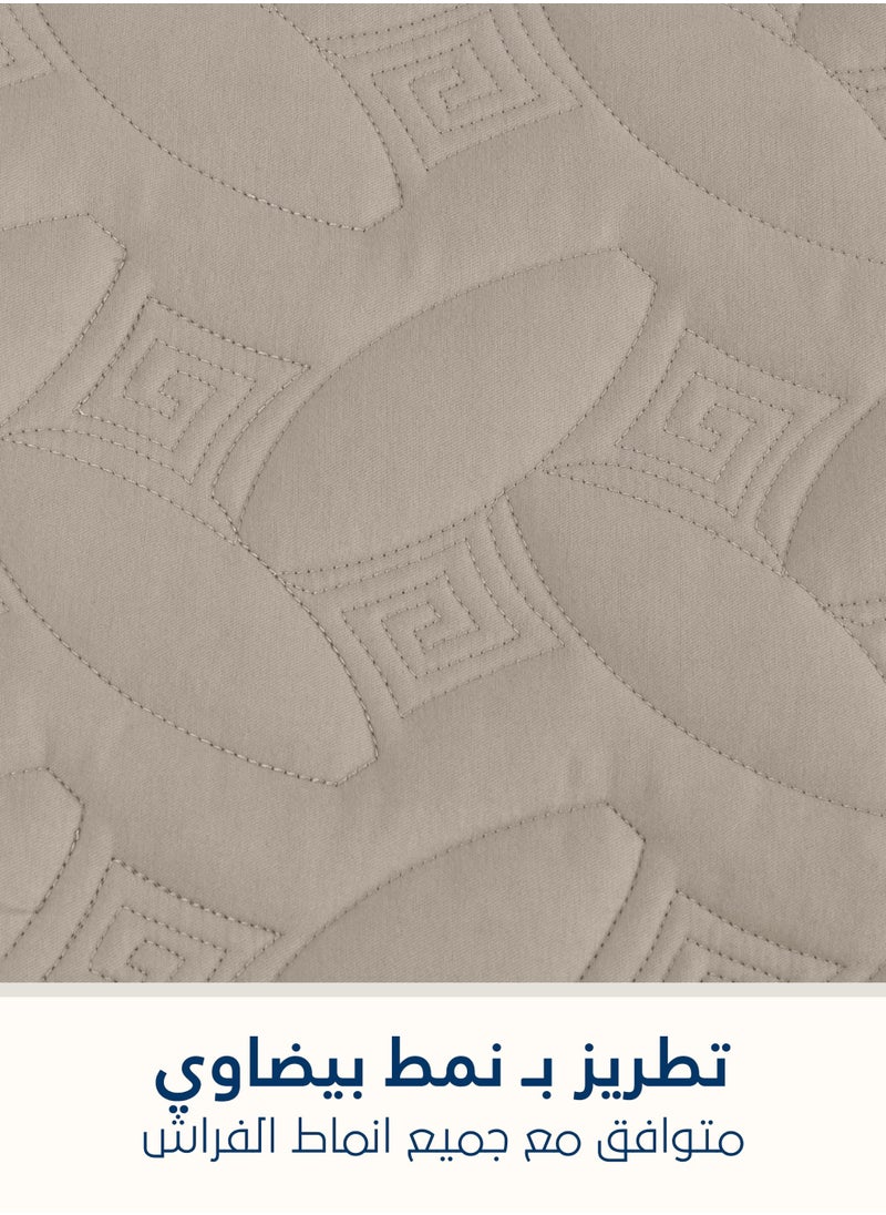 Master Home Textile - 3Piece Microfiber Bedspread Set Fits 120 x 200 cm Single Size Bed Single Size Compressed Comforter Set Elmira Series - Image 1