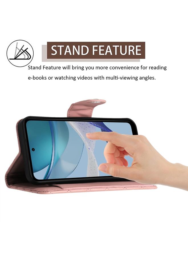 اس-توب جراب لهاتف Motorola Moto G 5G 2023 جراب هاتف جلدي قلاب بملمس معيني مع حبل طويل - Image 4