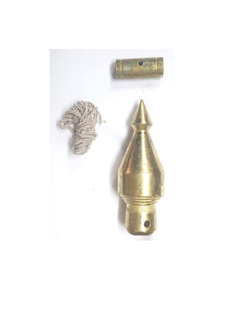 Generic Fix Brass Plated Plumb Bomb with Steel Kanda – No. 6  - Image 1