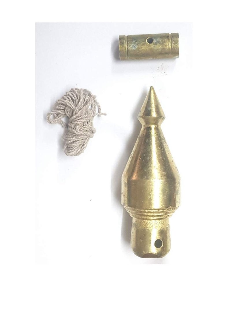 Generic Fix Brass Plated Plumb Bomb with Steel Kanda – No. 6  - Image 3
