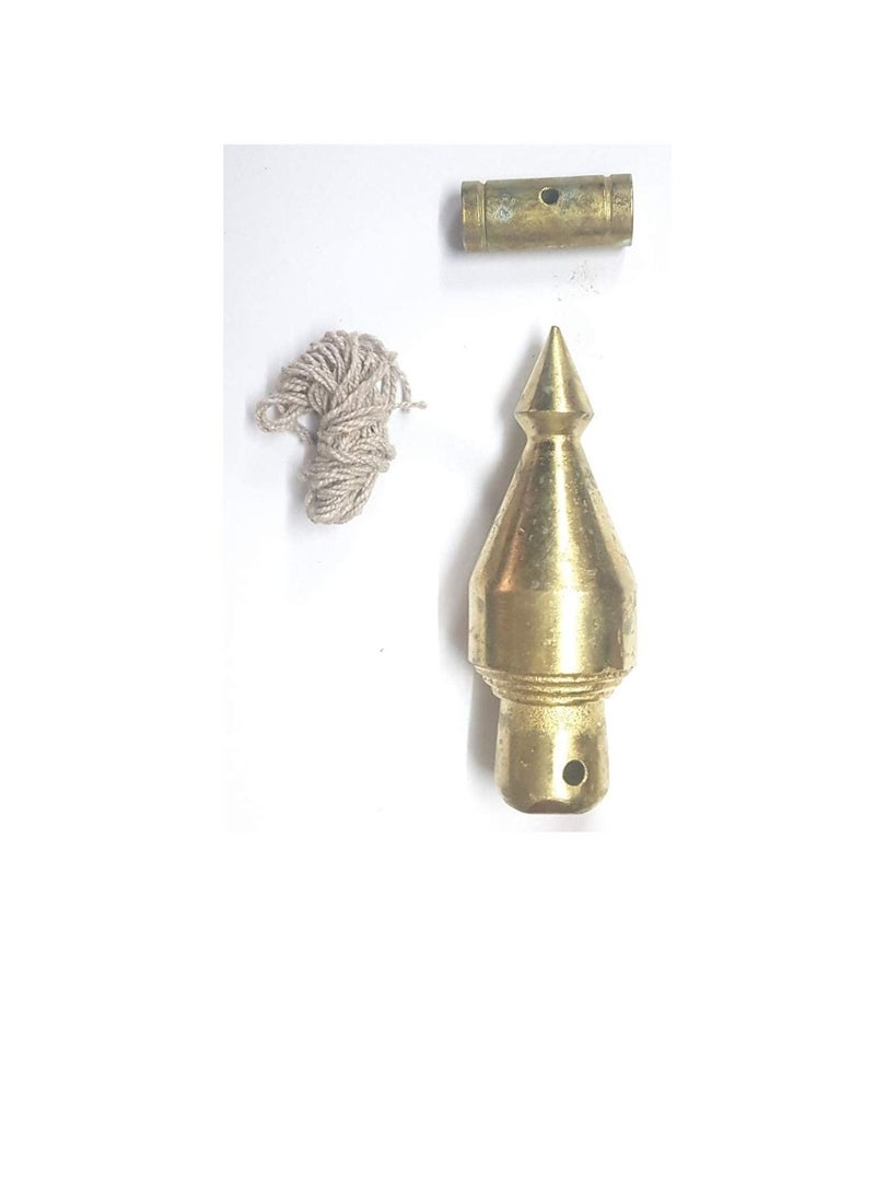 Generic Fix Brass Plated Plumb Bomb with Steel Kanda – No. 6  - Image 2