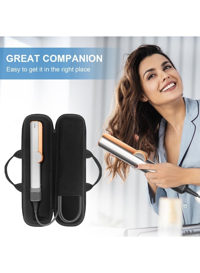 حقيبة تخزين حالة السفر الصلبة لـ Dyson Airstrait HT01 straightener مجفف الشعر حالة واقية محمولة لـ Dyson Hair Straightener Accessories (أسود) - Image 3