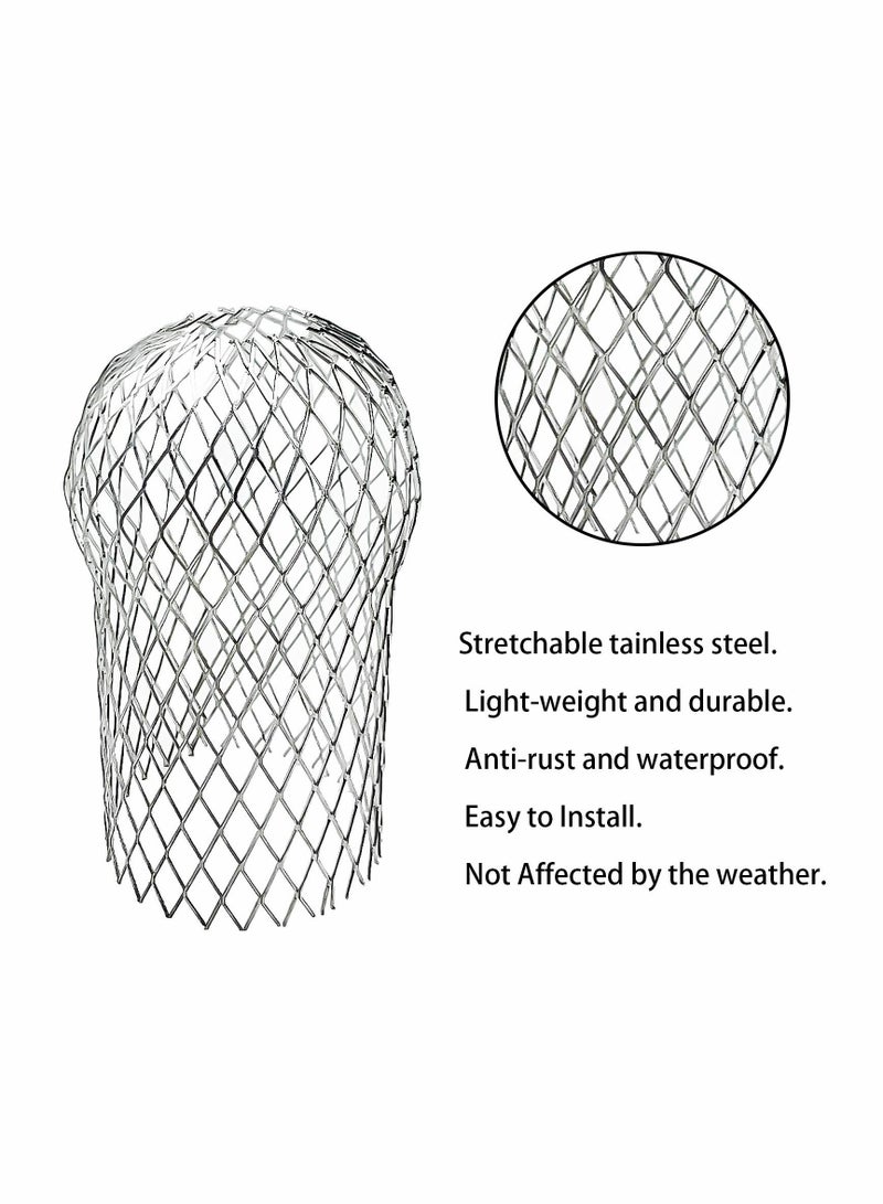 Zikra Gutter Guards,  3.5 Inch Expandable Aluminium Filter Strainer, Gutter Strainer Gutter Downspout Protectors for Preventing Blockage Leaves Debris (8 Pack) - Image 3