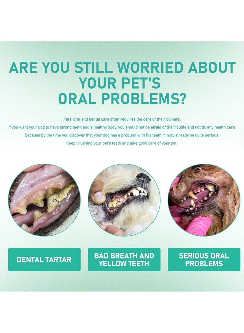 CMGTYYD. مجموعة فرشاة أسنان ومعجون أسنان للعناية بالأسنان، فرشاة أسنان ومعجون أسنان الجرو، معجون أسنان للكلاب والقطط وفرشاة أسنان بالإصبع فرشاة أسنان بالإصبع مع معجون معجون معجون معطر معطر معطر الفم - Image 5