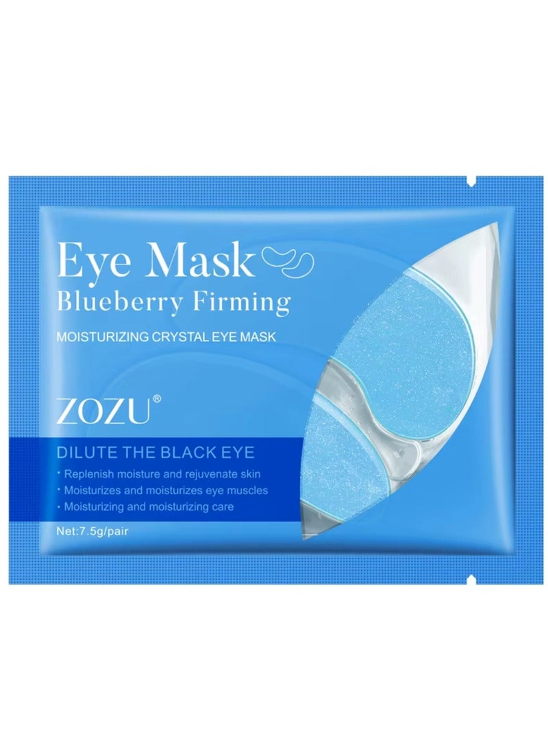 Zozu 10 Pcs Eye Mask  Set Blueberry Firming Moisturizing Crystal Eye Mask Replenish Moisture Reduce Wrinkle Eye Care Mask for Women and Men Hydrating Skincare Eye Mask Sheet  - Image 2