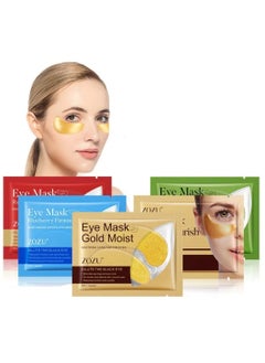 Zozu 10 Pcs Eye Mask  Set Blueberry Firming Moisturizing Crystal Eye Mask Replenish Moisture Reduce Wrinkle Eye Care Mask for Women and Men Hydrating Skincare Eye Mask Sheet  - Image 3