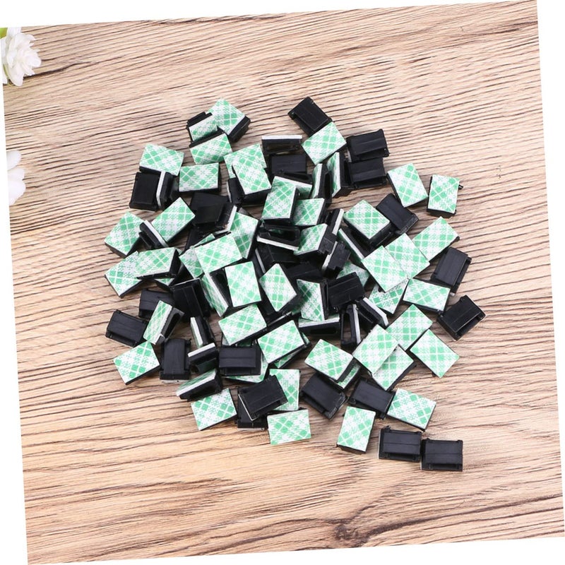 Jojofuny 100 Pcs Adhesive Cable Clips White Fixed Line Base Clamp for Wire Cord Management - Image 3