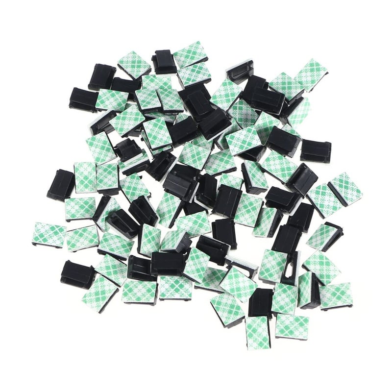 Jojofuny 100 Pcs Adhesive Cable Clips White Fixed Line Base Clamp for Wire Cord Management - Image 1