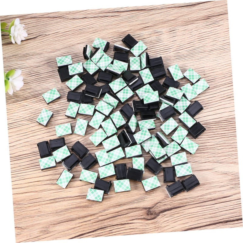 Jojofuny 100 Pcs Adhesive Cable Clips White Fixed Line Base Clamp for Wire Cord Management - Image 4