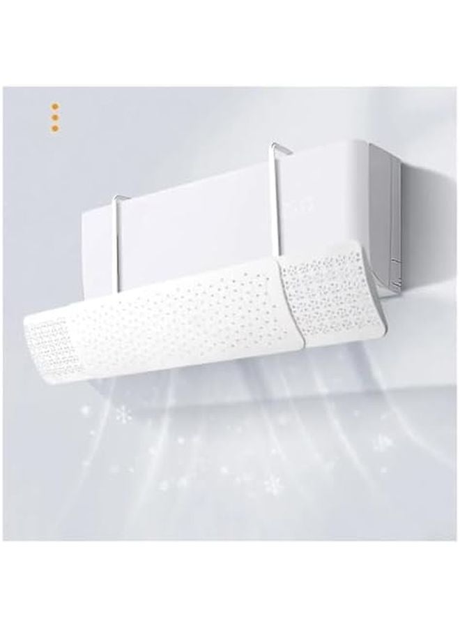 Retractable Air Conditioner Wind Deflector Wall Mounted Air Vent Baffle White - Image 4