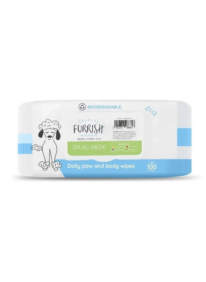 Furrish - Daily Bath Wipes - Baby Powder Scent - 100 Count - Image 3