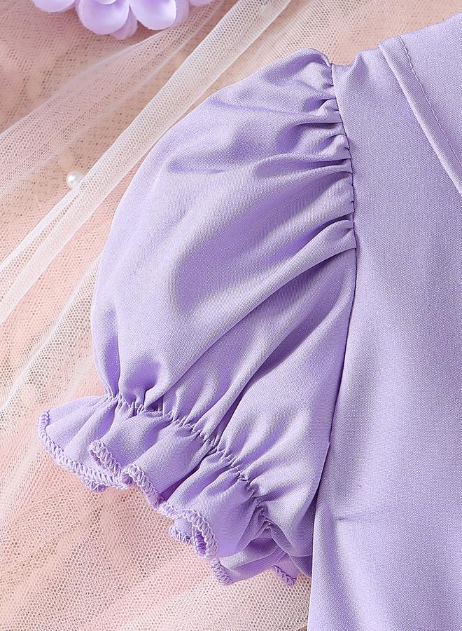 Take Two Lace Trim Button Front Dress with Ruffle Hem - Image 5