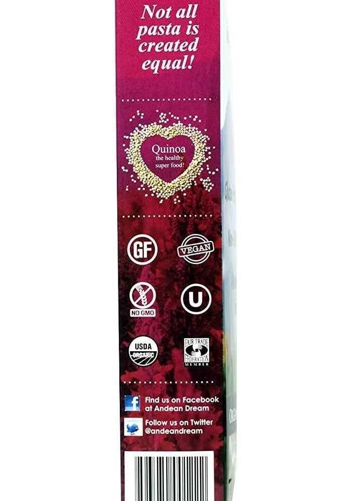 Andean Dream Organic Quinoa Fusilli Pasta - Image 2