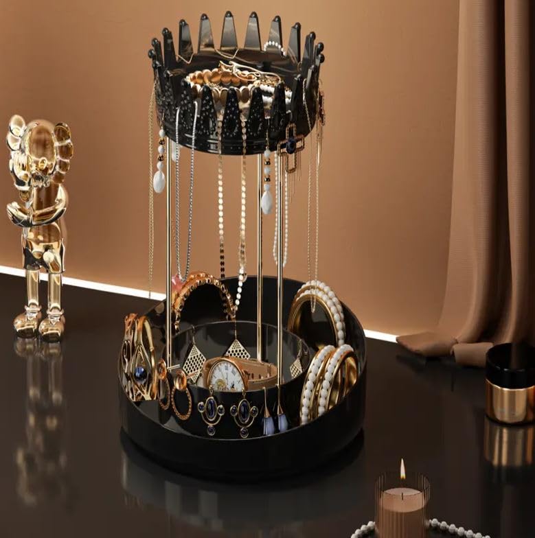 Azelf Jewellery Acrylic Display Stand Organizer Rack for Earrings Necklaces Bracelets Hand Rings - Image 2