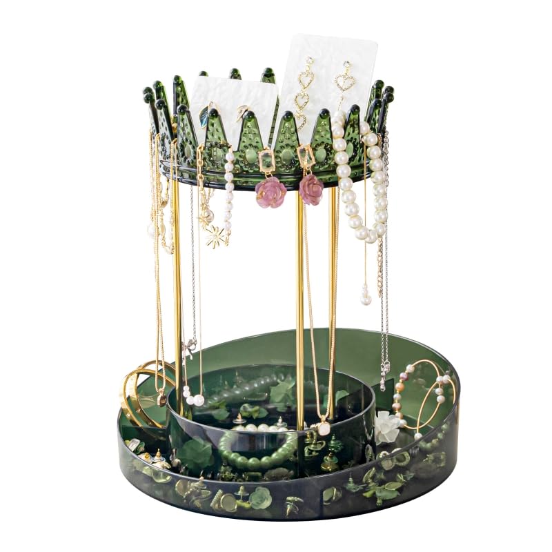 Azelf Jewellery Acrylic Display Stand Organizer Rack for Earrings Necklaces Bracelets Hand Rings - Image 1