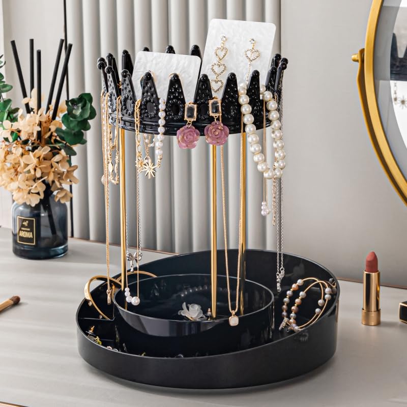 Azelf Jewellery Acrylic Display Stand Organizer Rack for Earrings Necklaces Bracelets Hand Rings - Image 5