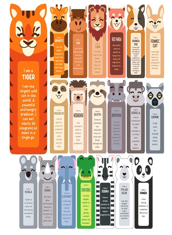 Only Zest 100 Pack Bookmarks for Kids - Fun Animal Fact Book Marks for Reading, Classroom Rewards, Student Incentives, Bulk Supplies for Teachers - Image 1