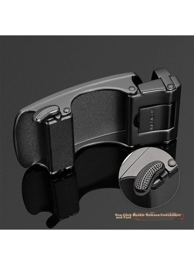 Scarecrow Men's Leather Belt Buckle, Casual Trouser Belt, Automatic Buckle Waistband, Belt Accessories - Image 3