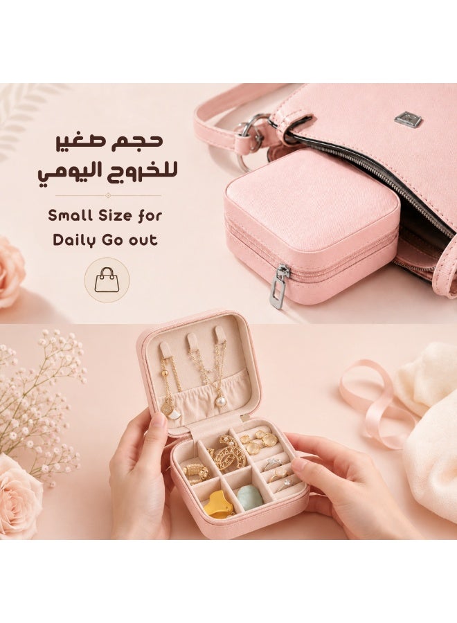 بكسل التغليف مجموعة 12 قطعة صندوق مجوهرات صغيرة وأنيقة بحجم عملي من بكسل التغليف، منظم خواتم، قلادة، قرط، عقد، سوار، تخزين مجوهرات صغير محمول للنساء - Image 5