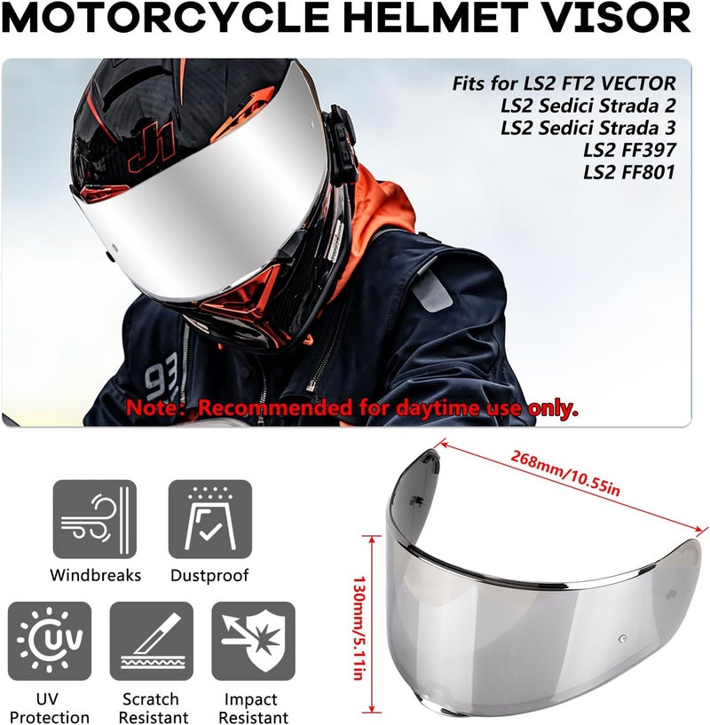 XINGWU Motorcycle Helmet Visor with Anti-Fog Rainproof Film - Rainbow - Image 2