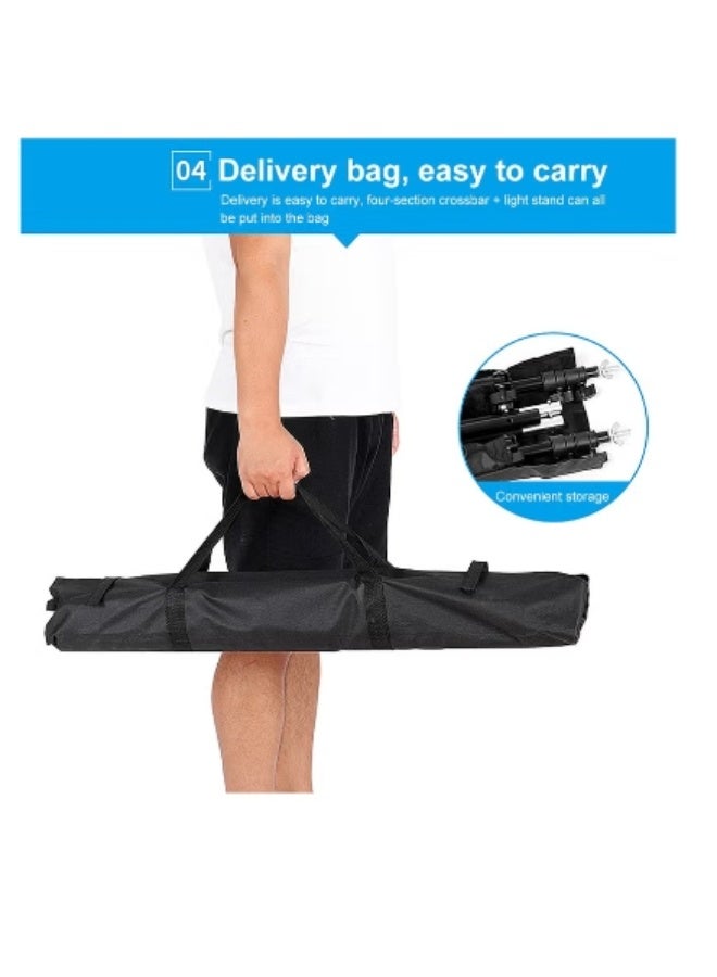 KIIUMI Backdrop Stand (2x3m), Adjustable Photo Studio Backdrop Stand Support Kit Background Stand with 6 Backdrop Clamps,4 Sandbags and Carrying Bag for Portrait Product Photography  - Image 5