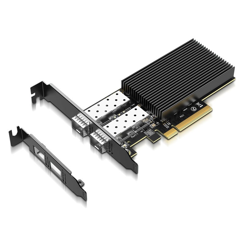 GigaPlus 10Gb Ethernet Card with 82599ES X520DA2 Controller GiGaPlus 10GB PCIE Network Card Adapter Dual LAN SFP Ports Supports WindowsWindows ServerVMware Functions for 10Gbe Networking NAS - Image 2