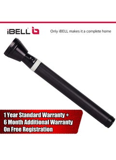 iBELL Fl8389 Rechargeable Flashlight Torch, Ultra Long Beam Range, Aircraft Aluminium Body, Super Bright Led Light, Black, 1800 Lumen  - Image 2