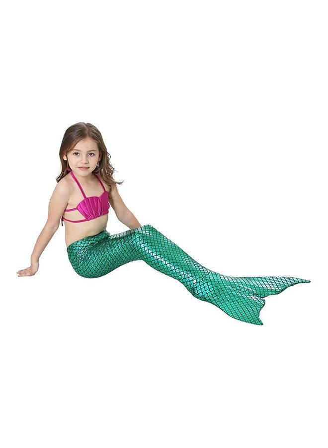 NIBEMINENT 3-Piece Mermaid Tail Swimming Costume Set 110cm - Image 5