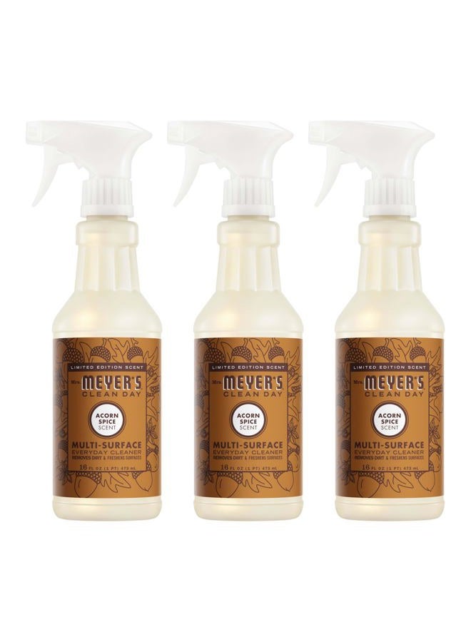 Mrs. Meyer's KUKIUUBK Purpose Cleaner Spray, Limited Editirs. Meyer's Clean Day's All Purpose Cleaner Spray, Limited Edition, Acorn Spice, 4.6 ml, Pack of 3