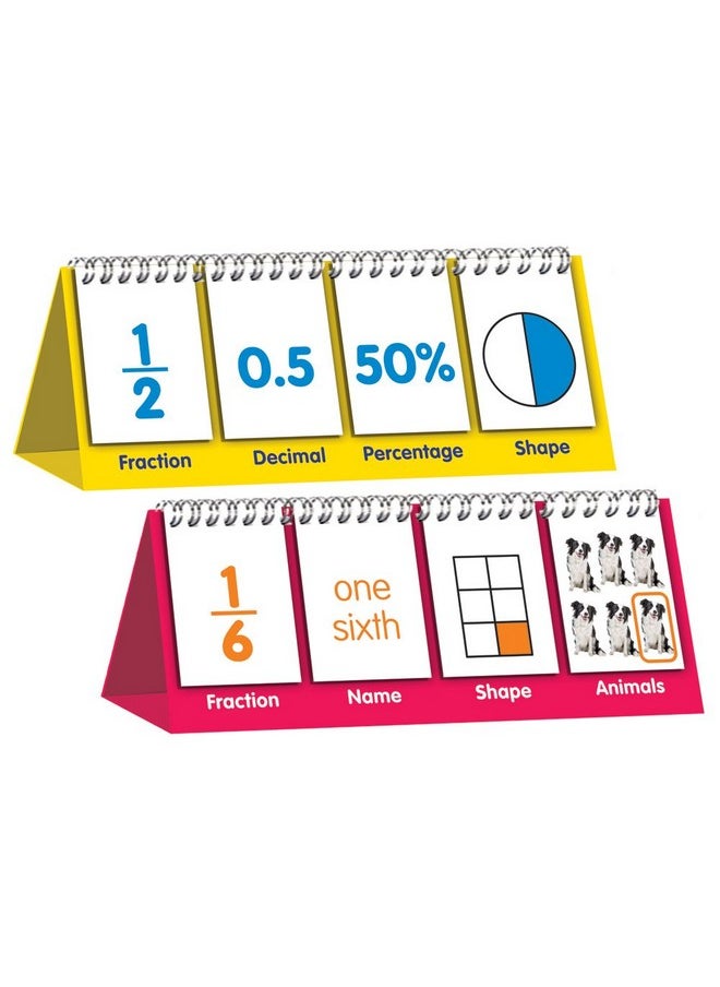 Junior Learning Junior Learning Fraction Flips Double-Sided Flip Stand, Ages 6-9, Fractions & Equivalence, Grade 2-3 